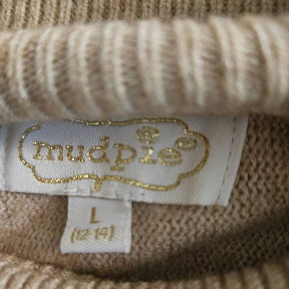 Mud Pie turtleneck sweater dress, tan. Size L. - Picture 3 of 5